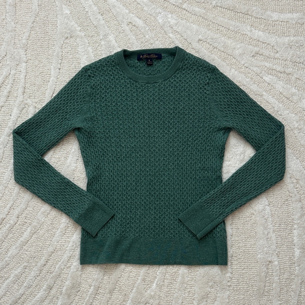 Brooks Brothers Green Textured Women's Sweater